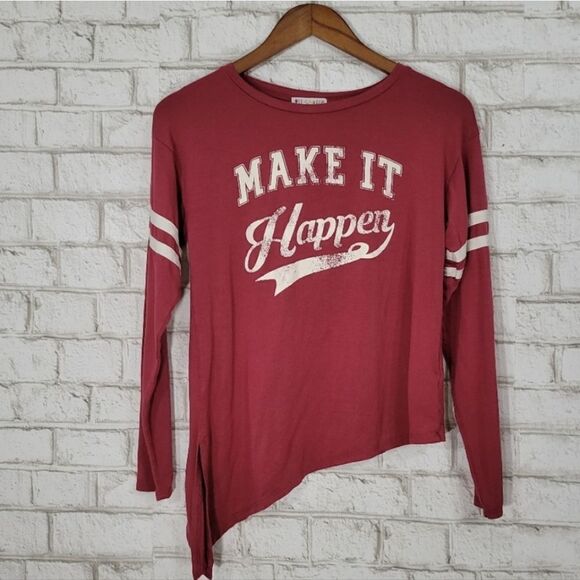NWOT Make it Happen graphic long sleeve top - Picture 1 of 9